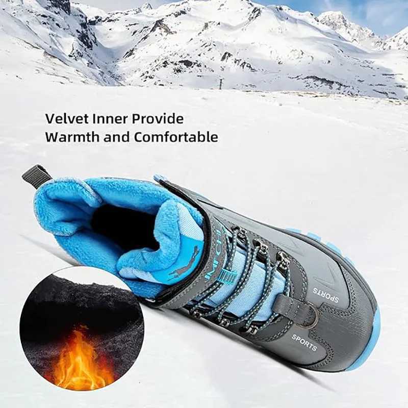 Kids Hiking Boots Boys Girls Outdoor Walking Climbing Sneaker Comfortable Snow Shoes Hiker Boot Antiskid Steel Buckle SoleW251121