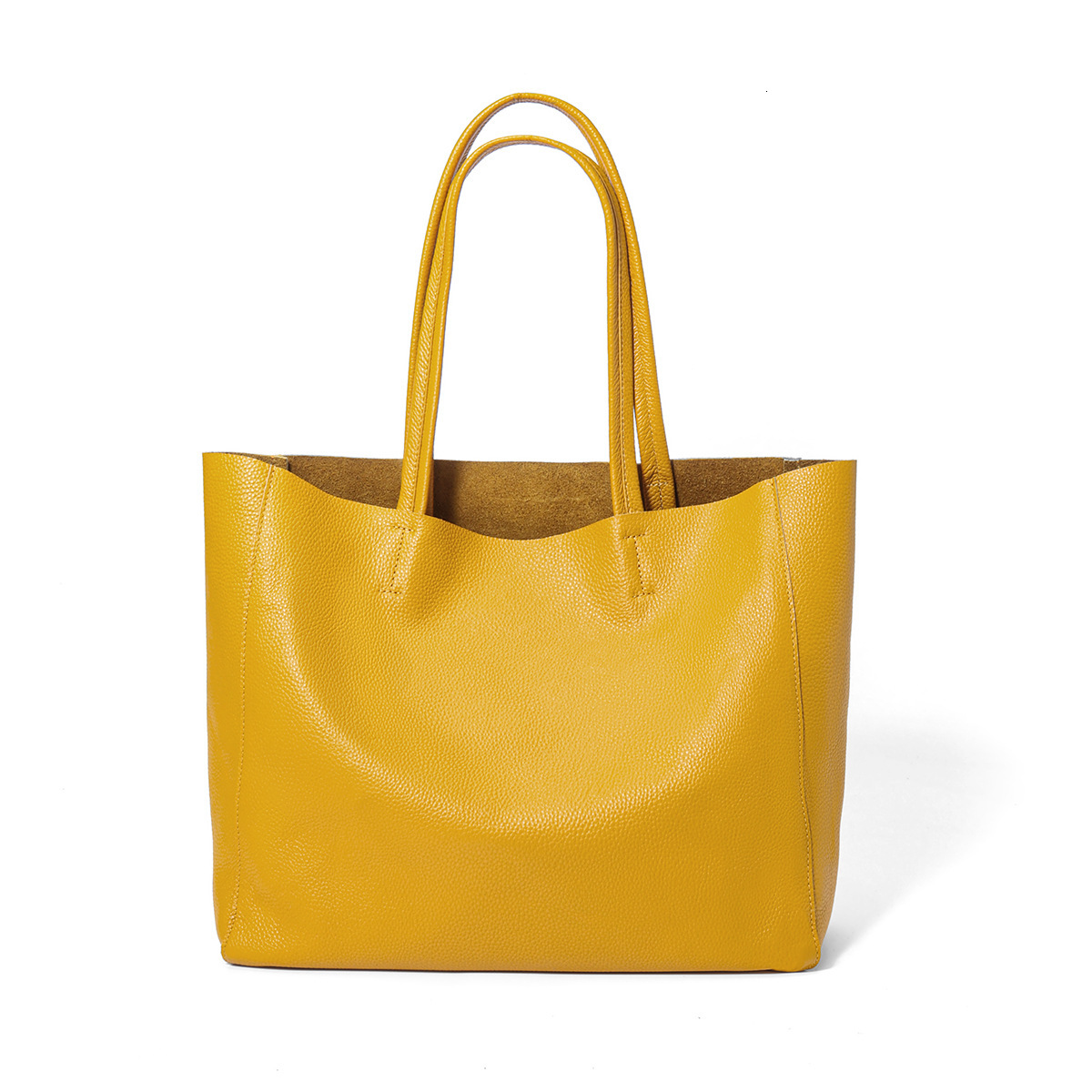 New women's shoulder bag, large bag, cowhide handbag, simple large capacity commuting crossbody bag, designer bag, luxury bag