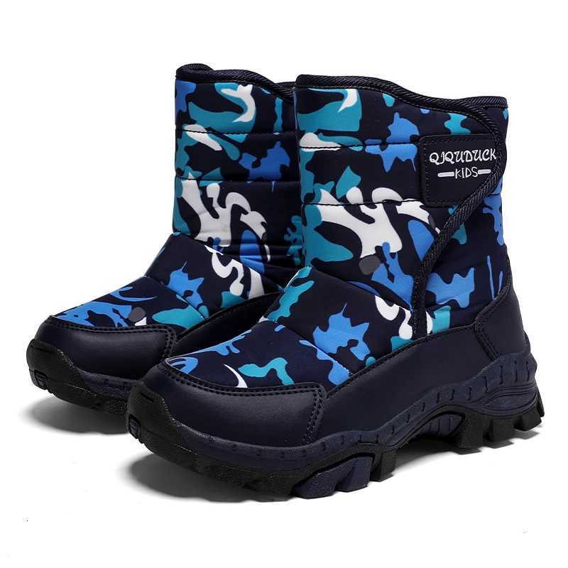 2025 Winter New Outdoor Boots Kids Casual Warm Boots Waterproof fabric anti slip Snow Boots Rubber Sole Snow BootsW251121