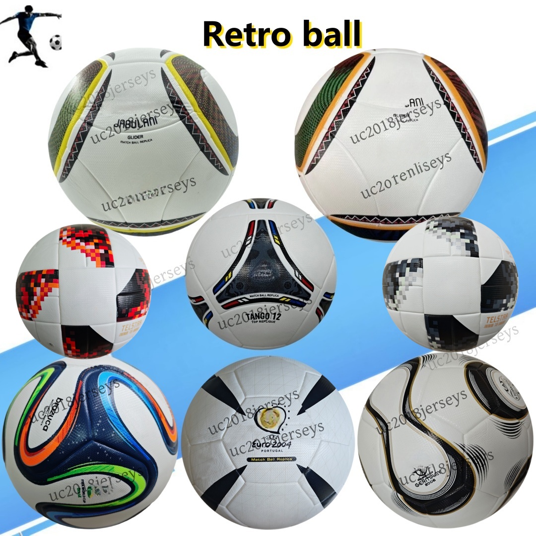 Retro Football 2014 Balls for the 2004 2006 World Cup Soccer Ball 04 06 10 12 18 Official Size 5 PU Material Wear Resistant Match Training Football World Cup Football