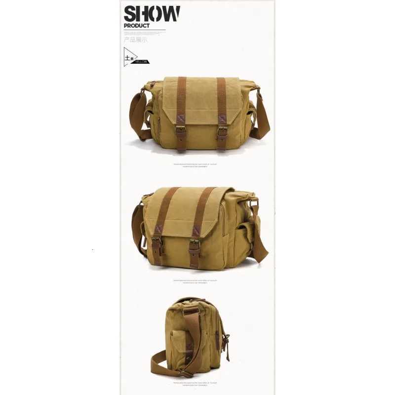 Fashion SLR camera sahel canvas shoder messenger photo bag waterproof removable liner digital camera storage bag Y251121