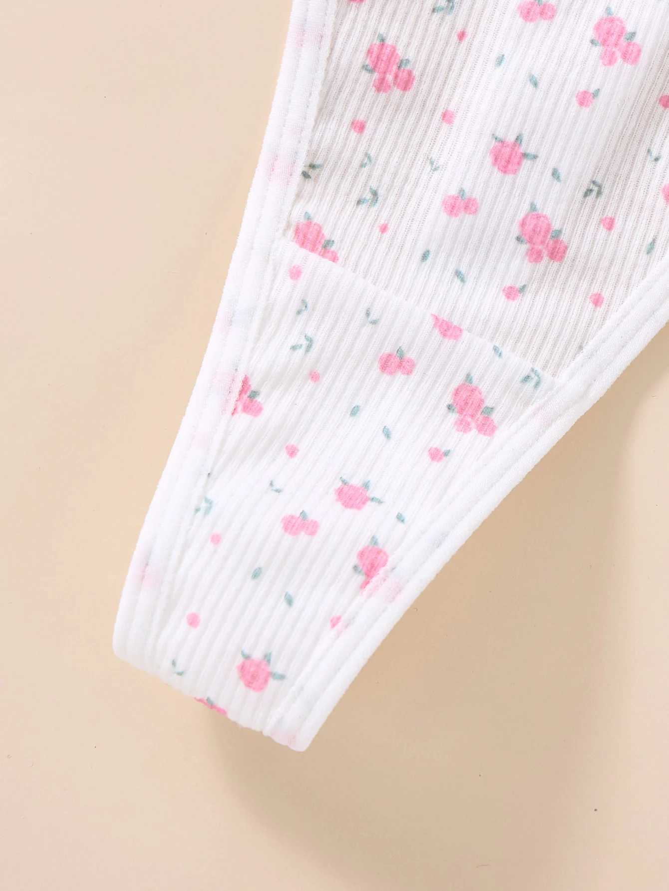 Autumn Floral Stripe Pink Lingerie Set Comfortable Two-Piece Nightwear Beautiful And Attractive for the Fall EveningXJ251106