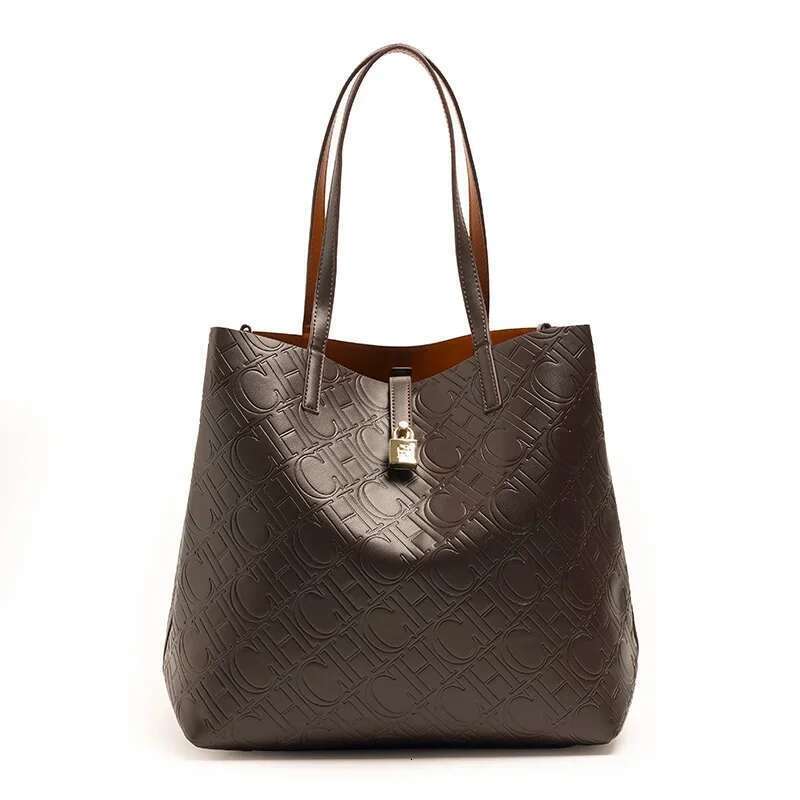Designer Bag CH Vintage Pure Color Bucket Classic Letters Commuter Large Capacity Ladies Bag Printing Handbag Simple