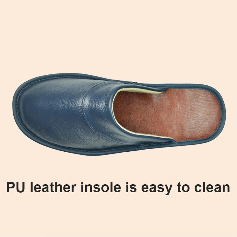 Big sizeGenuine Cow Leather Slippers Homes in indoor slipper Spring Autumn men women elderly nonslip casual single Slides shoes 251121