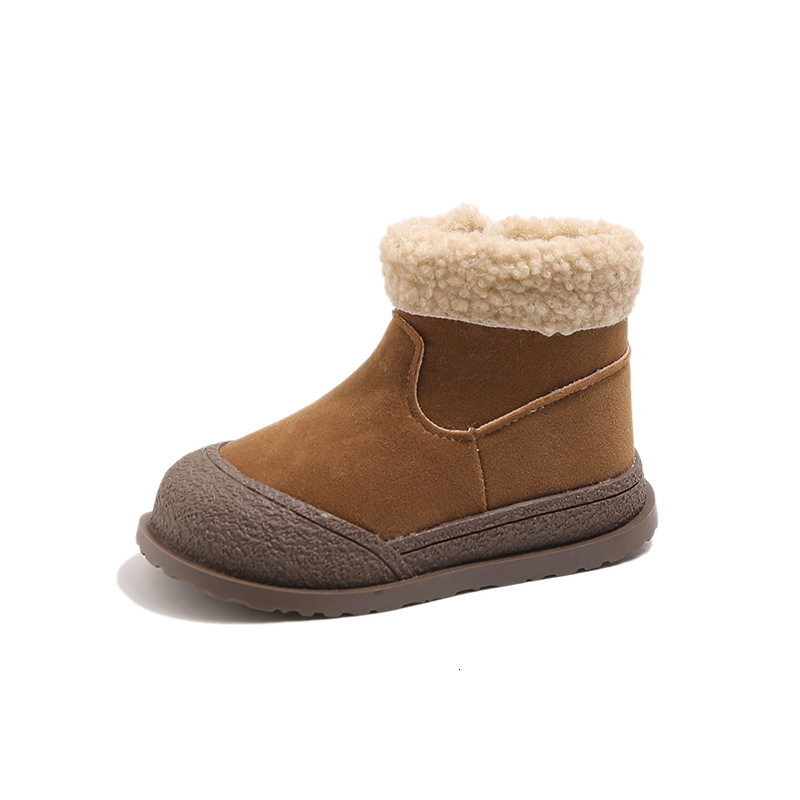 Winter glowing shoes, new Korean style wool lined short boots, fashionable and trendy shoes, warm cotton boots, casual children's shoes