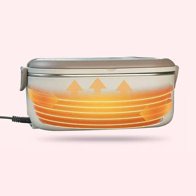 EU US Plug Electric Heated Lunch Box Meal Food Heater 220V 110V 1L Travel Outdoor Work Food Warmer Container Stainless Steel SetM251121