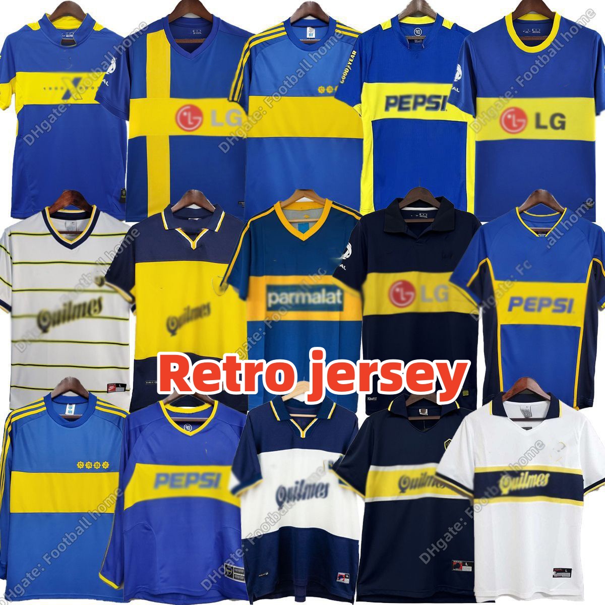 BOCA JUNIORS retro soccer jerseys 1981 1992 1994 1995 1996 1997 1998 1999 2000 2001 2002 2003 2004 2005 2006 vintage football shirts 81 82 94 95 96 97 98 05 06 09 10 19 2 21 22