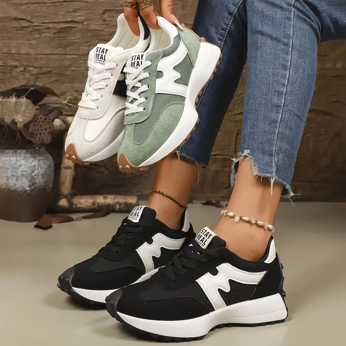 Women Sneakers Spring Autumn Platform Vulcanize Shoes Casual Light Flat Breathable Zapatos De Mujer 251121