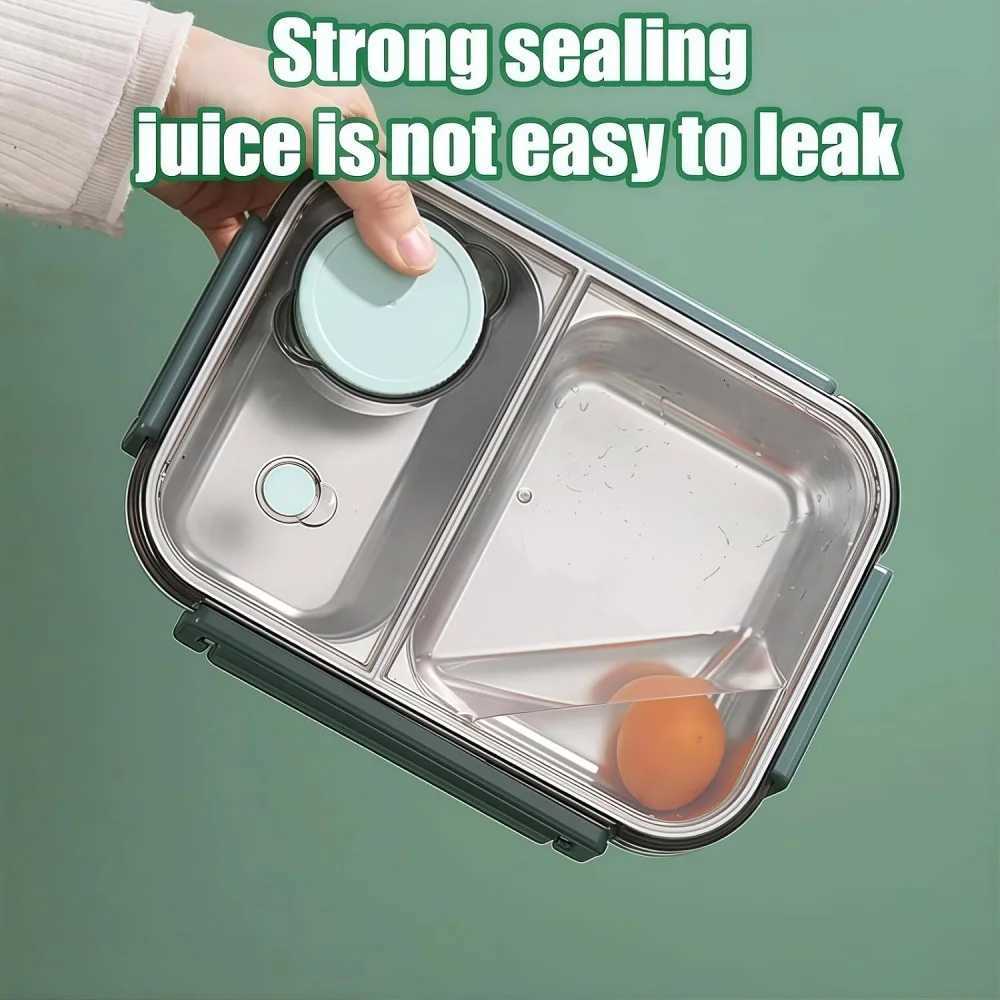 304 Stainless steel Lunch box with Tableware for Adults Kids Leakproof Lunch Container Portable Grids Bento Box Food ContainersM251121