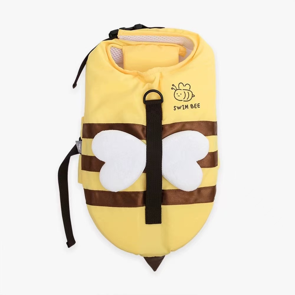 T0037Bee Wings Pet Cat Dog Raincoat Safety Swimwear Life Jacket
