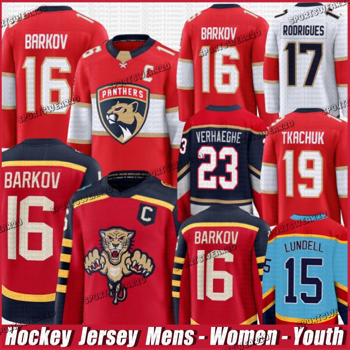 16 Aleksander Barkov florida panther jersey Matthew Tkachuk Sam Reinhart Sam Bennett Gustav Forsling Sergei Bobrovsky Brad Marchand Hockey jerseys