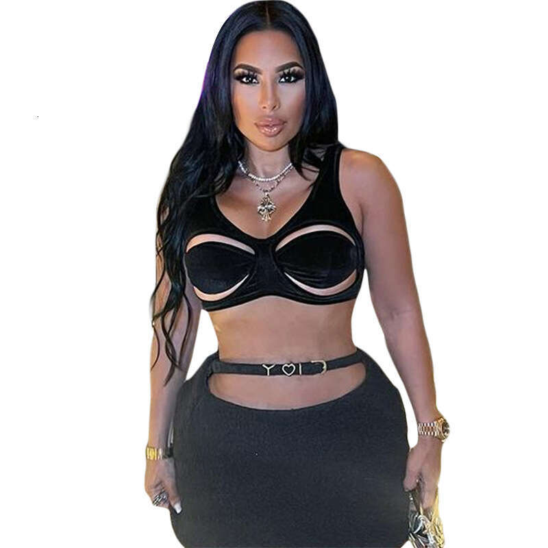 hoodie Women's Wear Spring/Summer Women's New Fashion And Sexy Hollow Strap Open Back Solid Color Slim Fit Navel Tank Top jacket