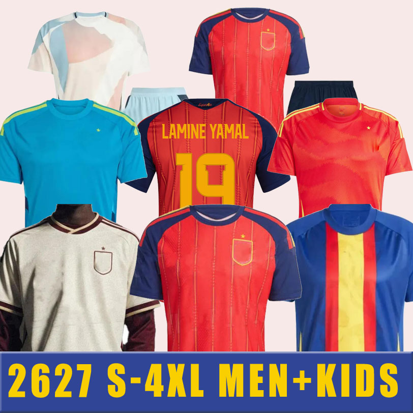 2026 2027 S-4XL spains Soccer Jersey MORATA FERRAN CARVAJAL 2627 National Team Football Shirt 2025 Men Kids Kit LAMINE YAMAL Camisetas Espana RODRI OYARZABAL