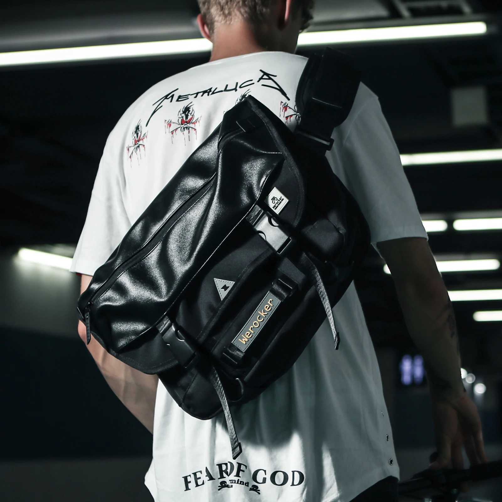 Fashion Sling Bag for Men Backpack Mtipurpose Large capacity Crossbody Bag Shoder Messenger Bag Travel Cycling Sports Daypack Purse Y251121