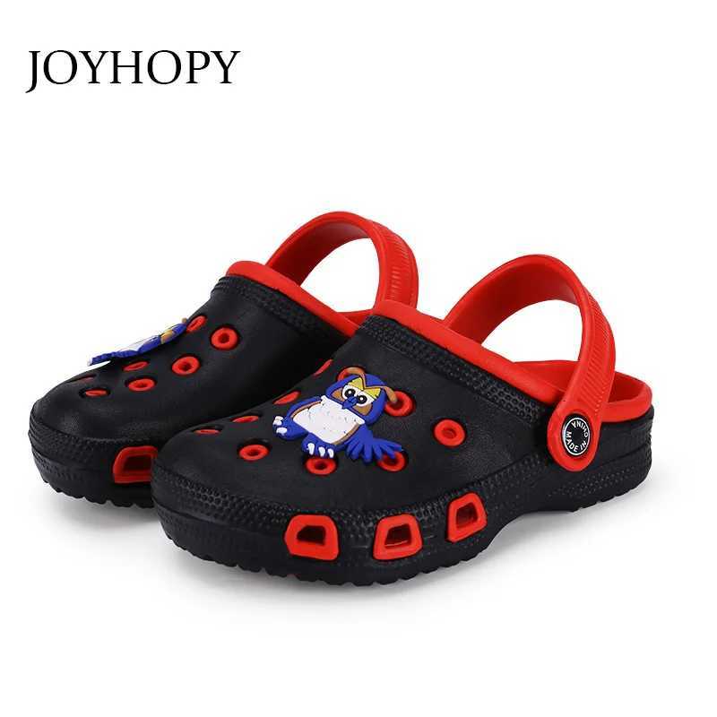 EUR24-35 Children Mules Clogs Kids Summer Garden Cute Cartoons Shoes Girl Boy Beach Shoes Candy Color Hole Baby Shoes SandalsW251121