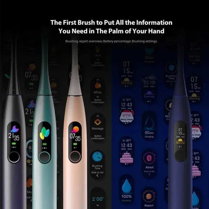Oclean X Pro Sonic Electric Toothbrush Whitening Teeth Vibrator Wireless Charge 40 Days Works Smart APP Ultrasonic Check QH2 C251121