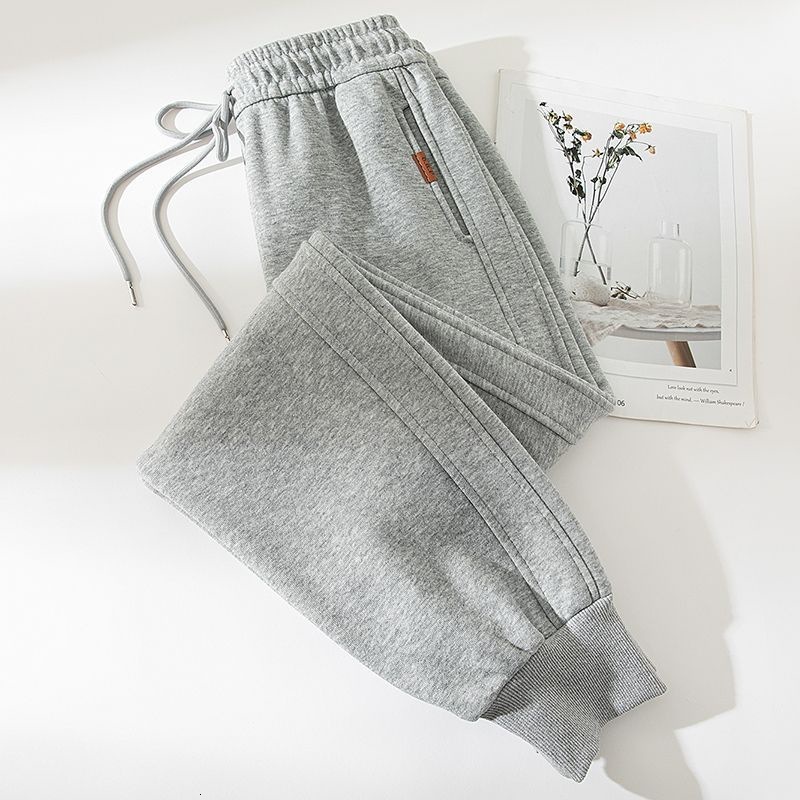 Designer luxury Black Sweatpants for Women, Spring and Autumn Thin New Loose Jogger Casual Pants, Harem Large Size Winter Fleece Sweatpants