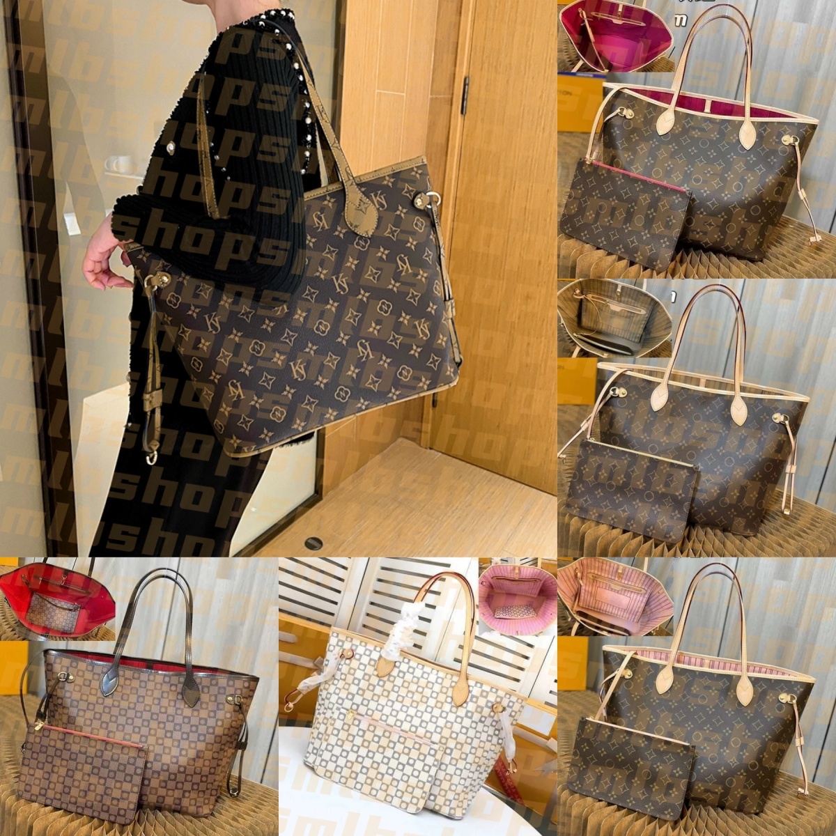 MM 10A high quality luxurys designer bag fashion women female shoulder handbags leather grace tote bags crossBody large capacity shopping Handbag ladies purse bags