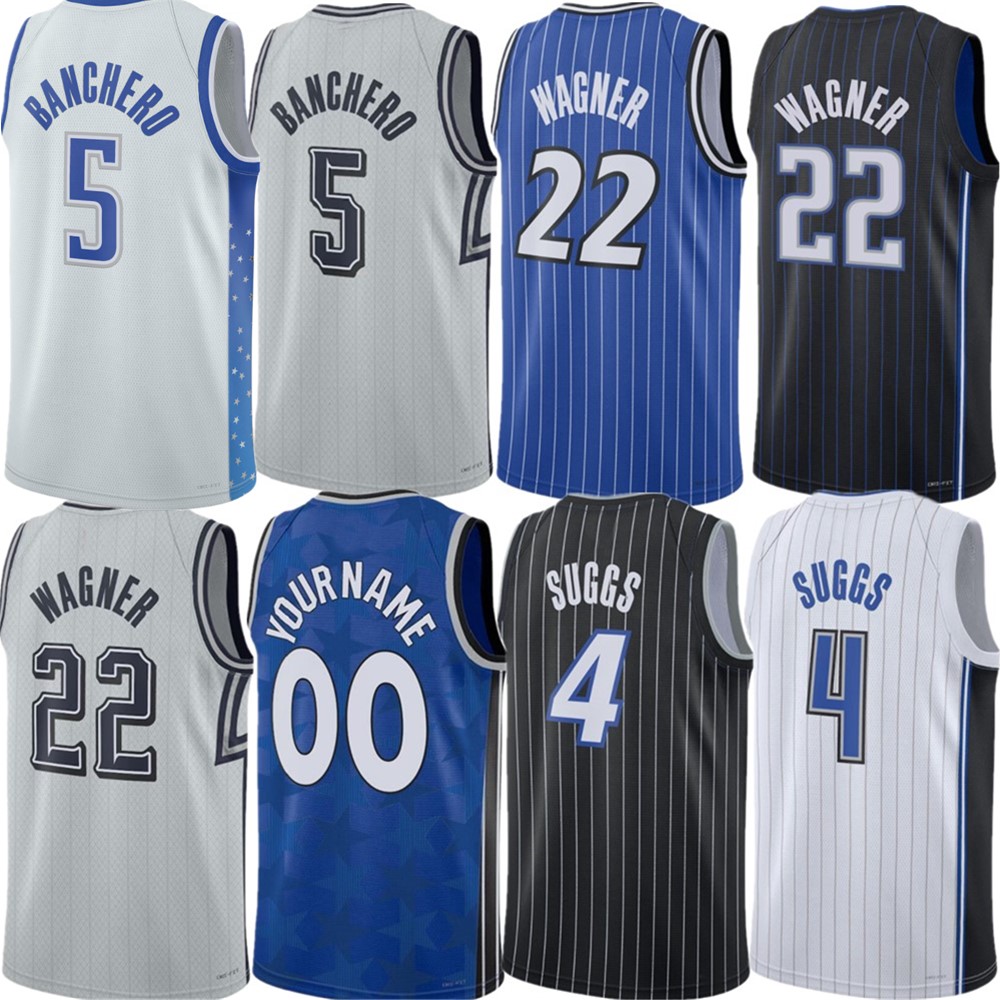 Custom Paolo Banchero Basketball Jerseys Orl Richardson Franz Wagner Anthony Black Jalen Suggs Cole Anthony Jonathan Isaac Magics Bitadze Gary Bane