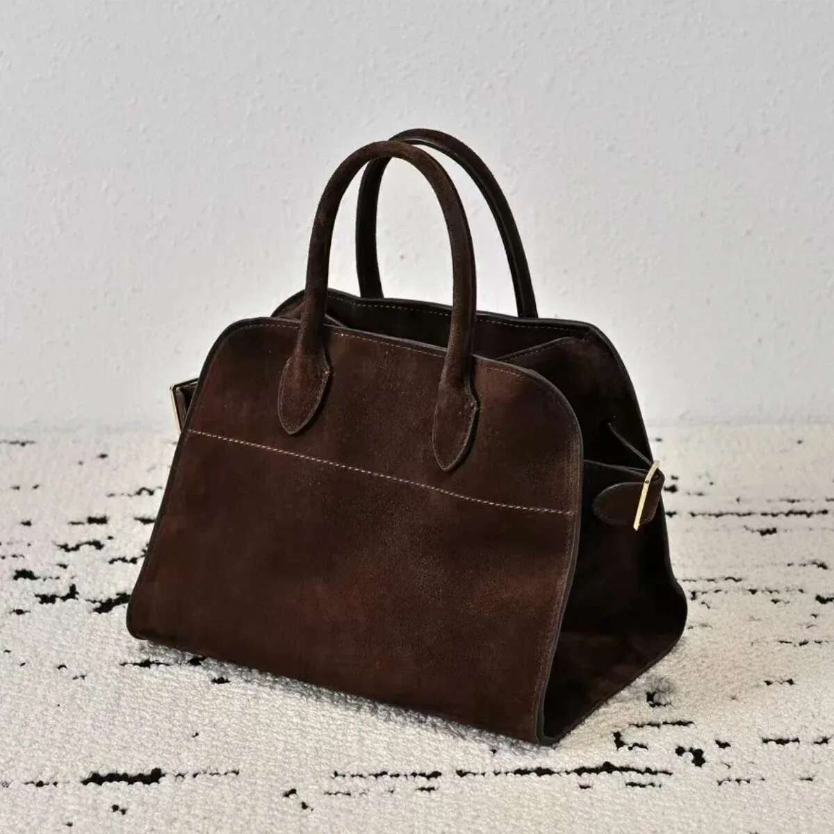 Genuine Leather Margaux 10 Handbag Shoulder Crossbody Soft Suede Tote Bag Large Capacity High Quality