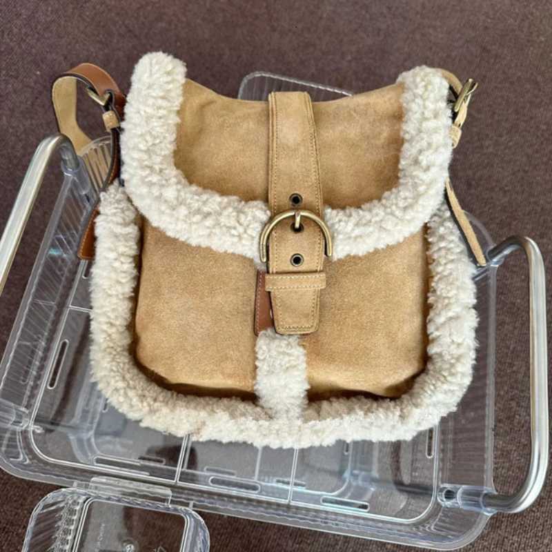 Lamb Hair Women Bag Plush Bag Cute Furry Bag Retro Women Designer Bags Purse and Handbags Crossbody Bags for Women T251121