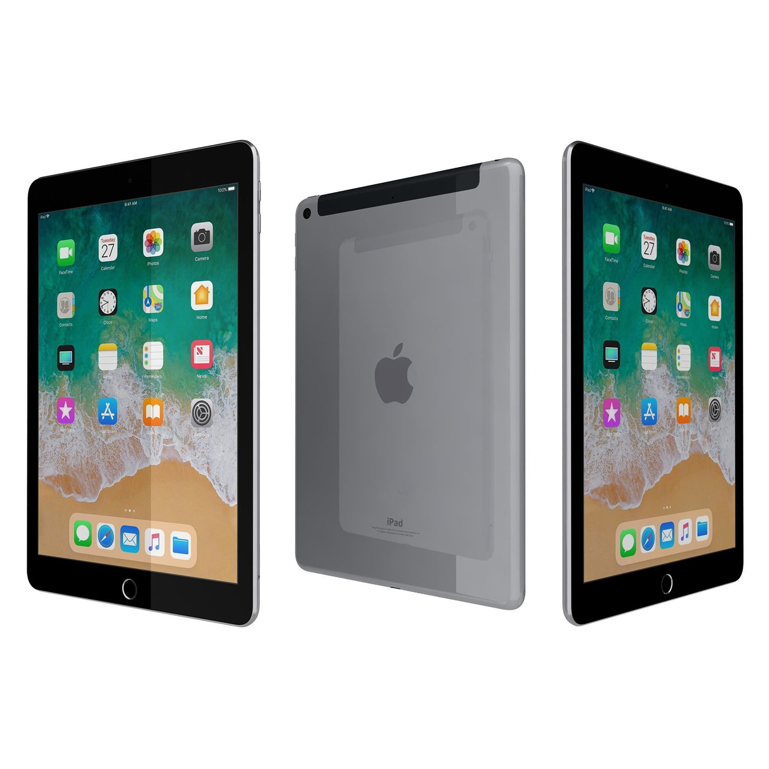 Apple iPad 6th Generation(2018 Model) with Wi-Fi 128GB Apple 9.7inch - Space Gray (Renewed) (Used 90% New)