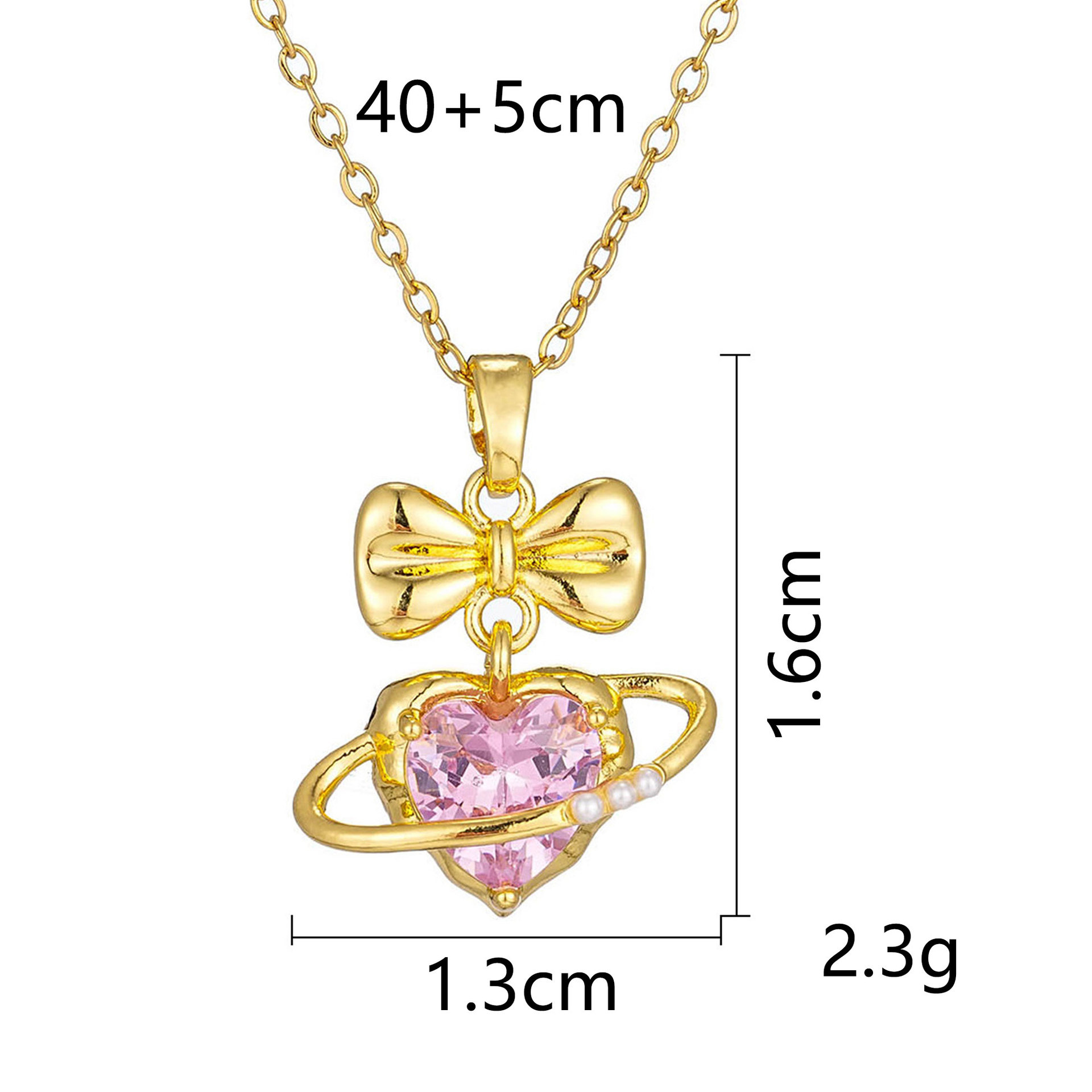 Love necklace for women versatile Bowknot ins clavicle chain moissanite chain designer necklace designer necklace woman diamond luxury jewelry women n - view 6