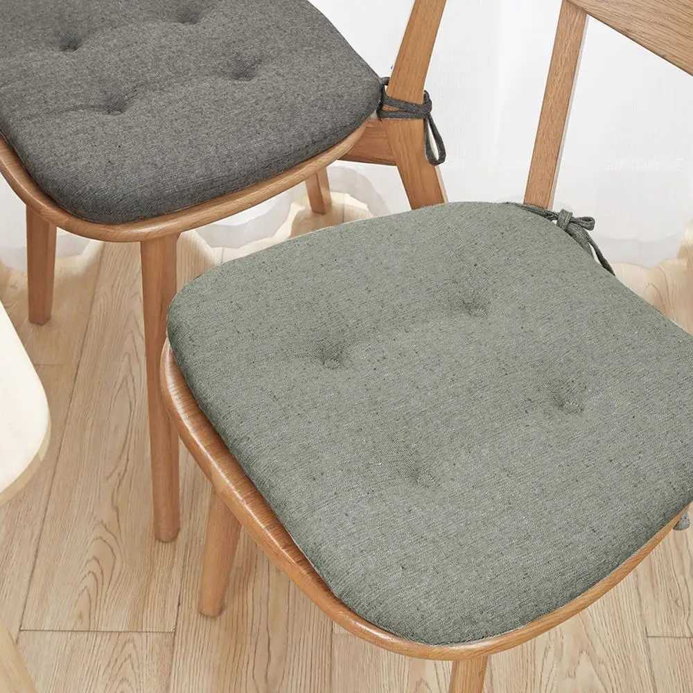 Horseshoe Shape Dining Chair Cushion Cotton Linen Seat Pad Home Use Cushion Breathable All Season Keep Warm Chair Pad C251121