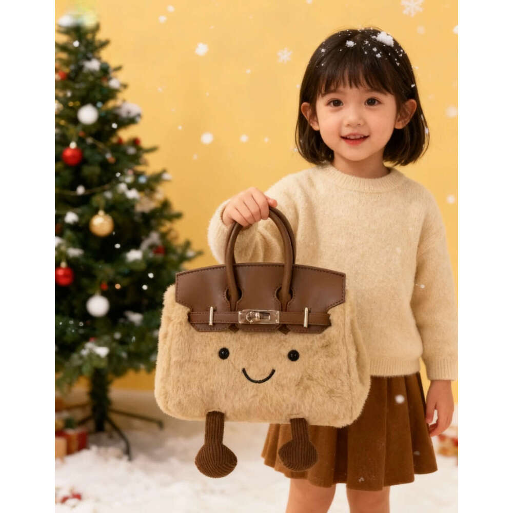 1121 Designer Cute Plush Storage Tote Cssbody Large Capacity Handbag Shoulder Dual Purpose For Women Smiling Face Christmas Gift Bag Best Seller