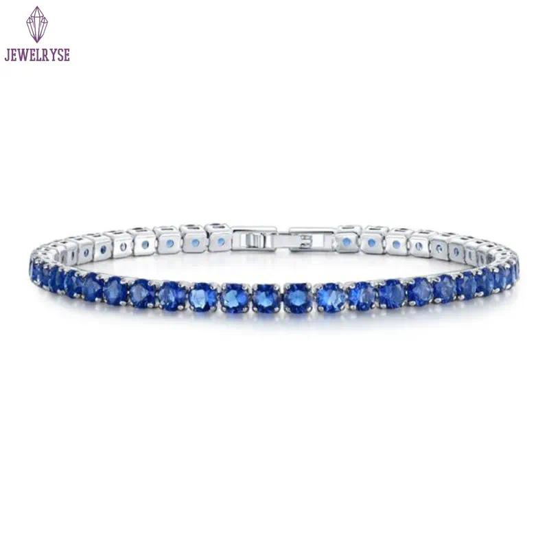 Fashioh hip hop 4mm cz tennis bracelet White Cubic zircon beads men bangle chains strand bracelets for women pulseiras bijoux silver crystal bracelets