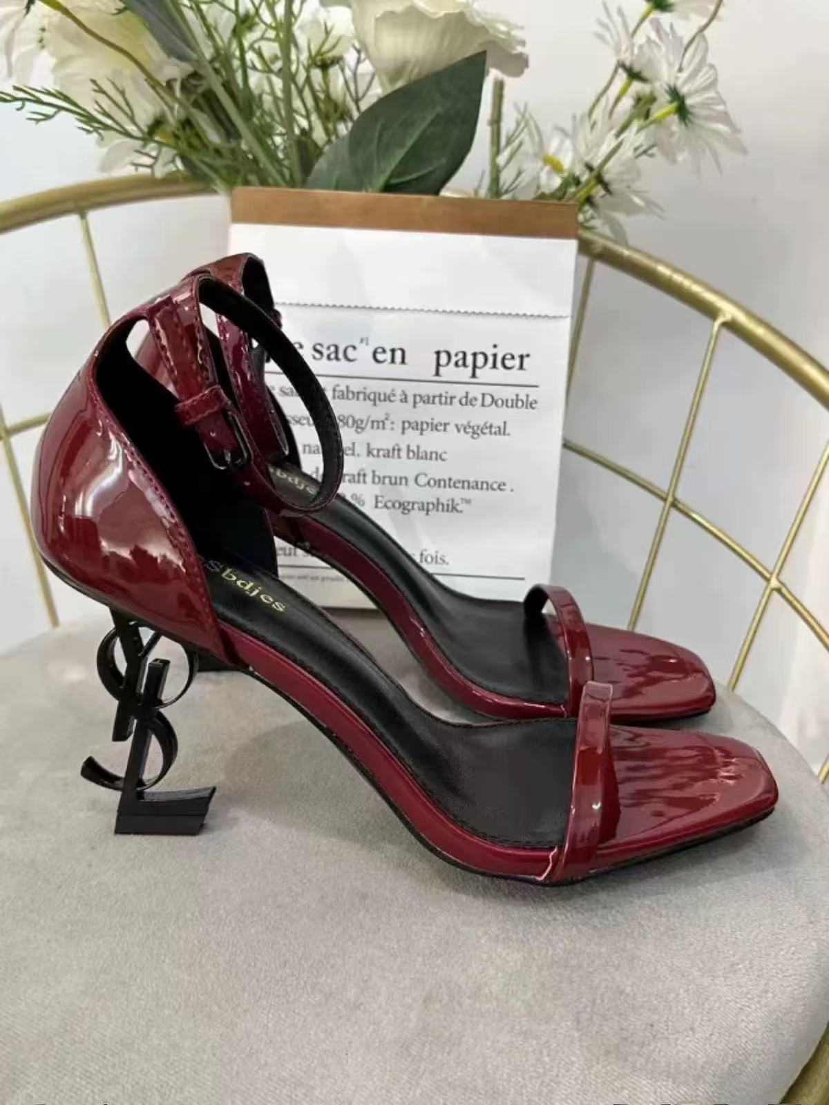 Free shipping designer shoes women high heels wine red gold heel black heel wear-resisting breathable comfortable outdoor casual shoe