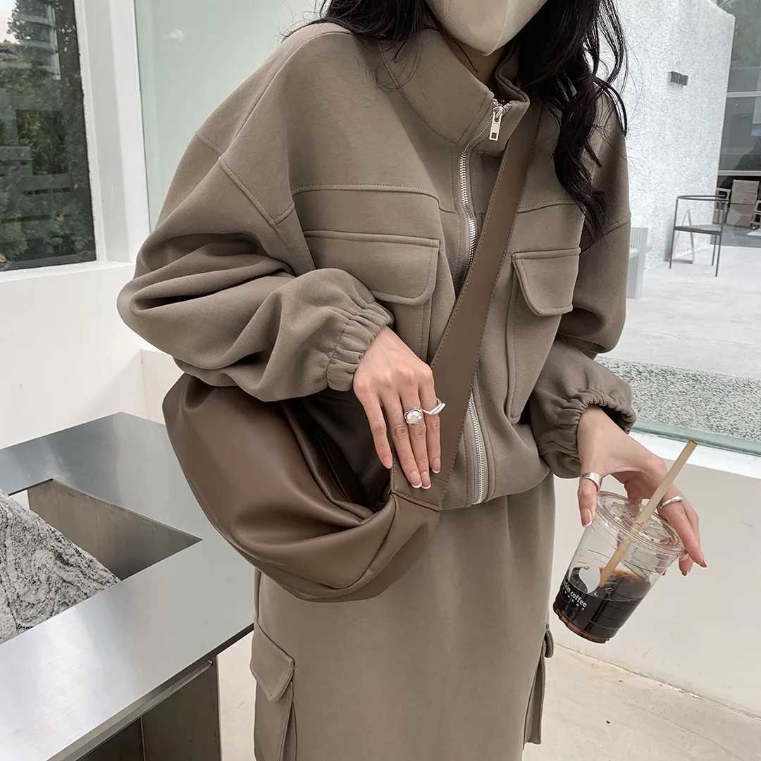 New womens soft Pu leather washer messenger armrest retro womens pillow bag wallet and handbagXJ250420