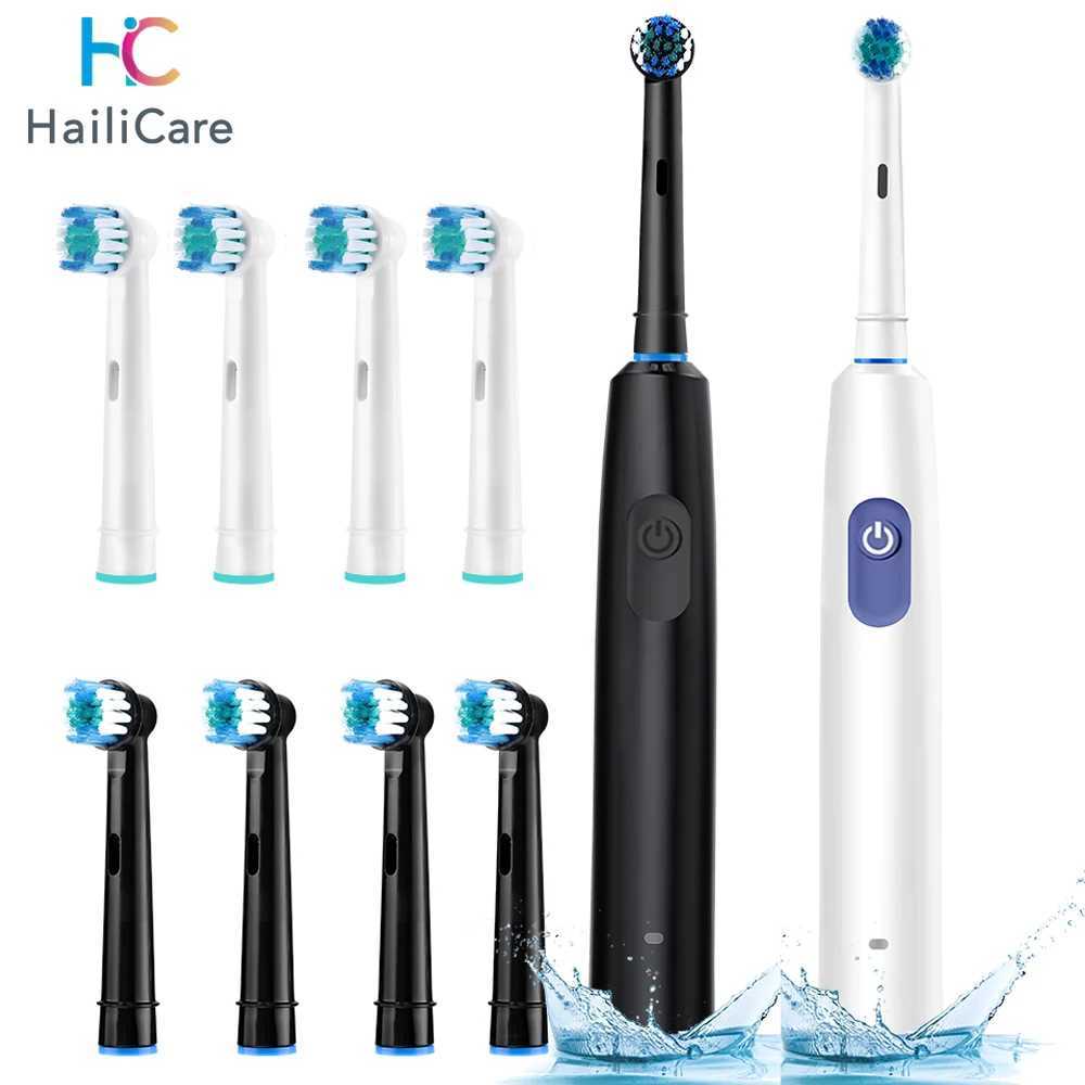 Smart Rotating Electric Toothbrush Rechargeable Rotary Toothbrush with 4 Heads Brush Heads Clean Teeth for Adult Teeth Brush C251121
