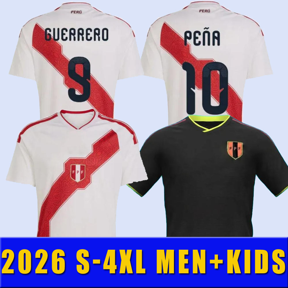 2025 2026 S-4XL Peru Soccer Jerseys LAPADULA GUERRERO TAPIA TRAUCO PENA CARTAGENA GRIMALDO CALLENS national team 26 27 football men kids shirt
