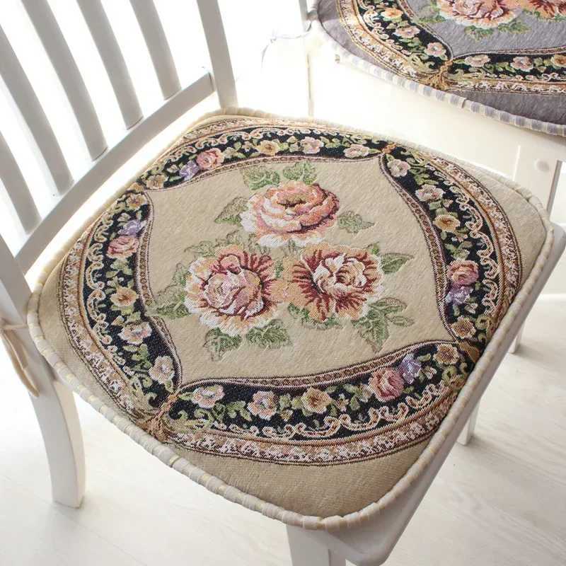 Flower Thicken Soft Cushion Square Home Dining Chair Mat Four Seasons Office room Chair Cushion Simple Non-slip Stool Pad C251121