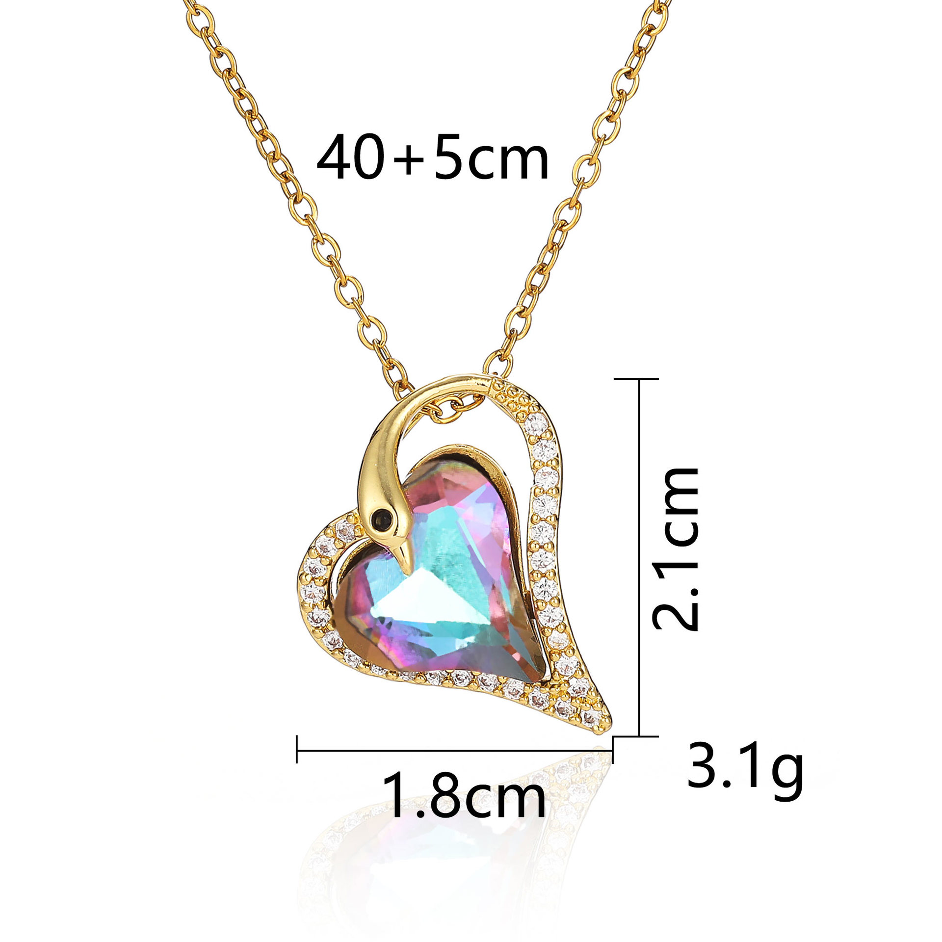 titanium steel Loving Heart Rose moissanite chain designer necklace designer necklace for woman diamond chain luxury jewelry women mens necklace y2k n - view 4