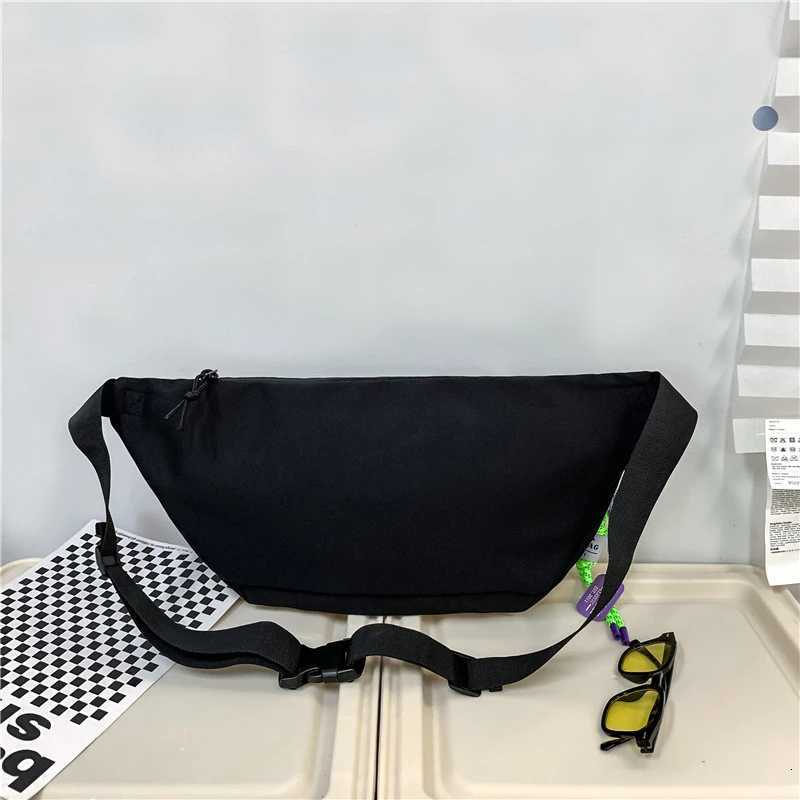 Fashion VC Couple Large Capacity Ch Bag Fi Canvas Sling Bag Lightweight Streetwear Travel Waist Bag Trend Men Crossbody Bag Y251121