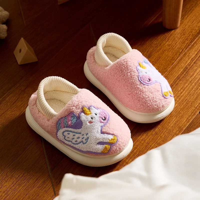 Cheerful Mario Cartoon and cute cotton slippers for children in winter indoor slippers for boys and girlsW251121