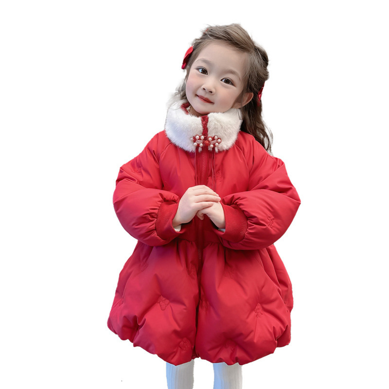 Girls Winter Cotton Jacket 2025 New Stylish Winter Baby Cotton Coat Down Cotton Jacket Childrens Padded Jacket 241118
