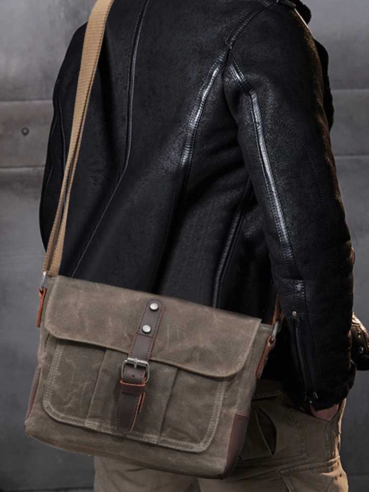 Fashion New vintage canvas shoder bag Casual mens and wens crossbody bag Handheld camera bag Postman bag for out-of-he travel Y251121