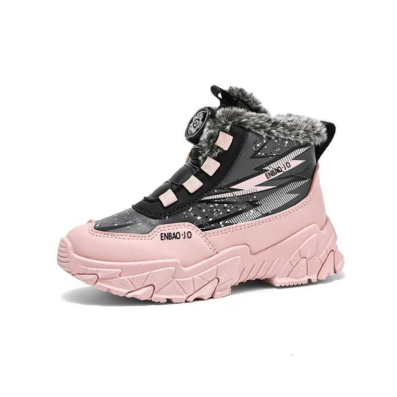 Winter Hight Top Kid Cotton Boots Kids Fashion New Warm Plush Children Casual Shoes Luxury Outdoor Non-slip Boy Girl Cotton ShoeW251121