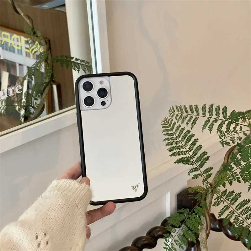 Wildflower Luxury Plating Make Up Mirror Phone Case for iPhone 17 16 15 14 13 12 Pro Max Plus WF Soft Edged Shockproof BackW251121