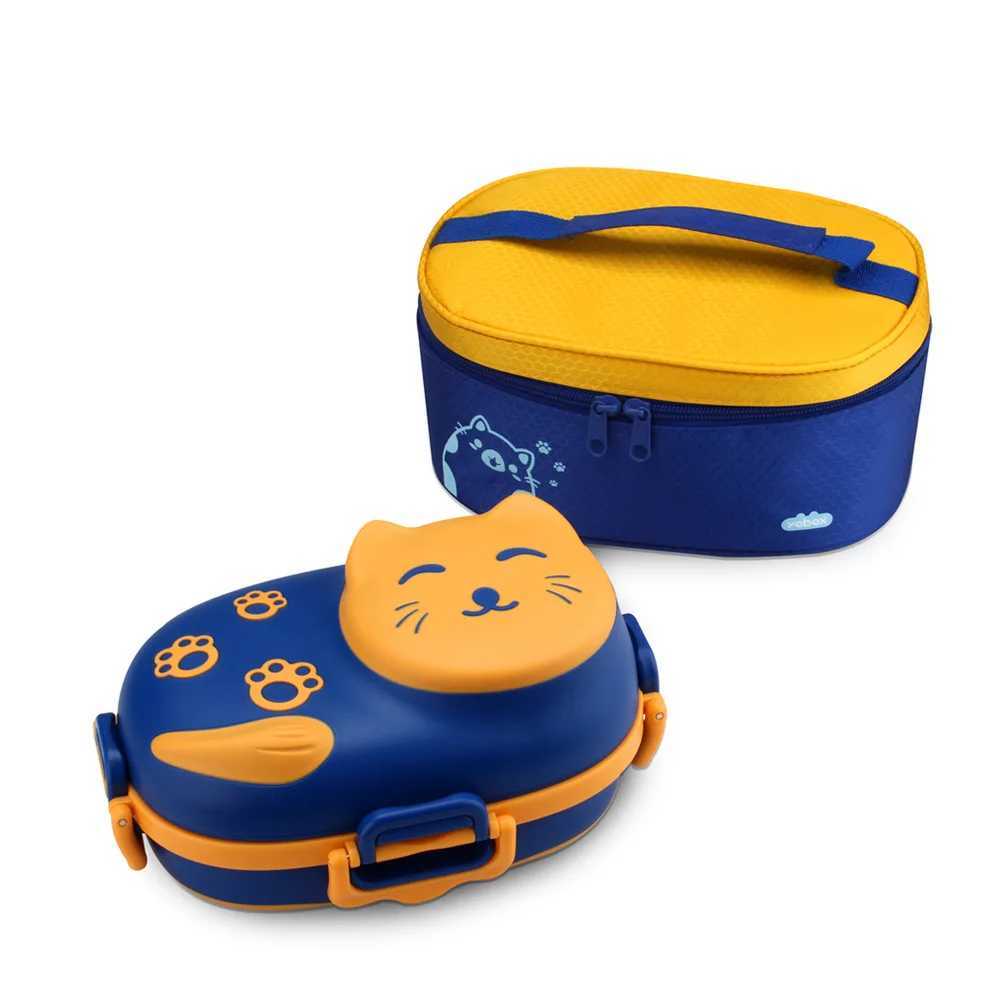 Thermos Bowl 304 Stainless Steel Cartoon Tableware Childrens Lunch Box Portable Food Bowl and Spoon Set Lunch Bag for FoodM251121