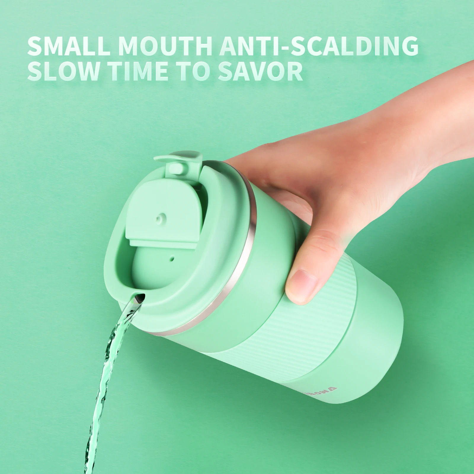 Coffee Thermos Mug 380ml Stainless Steel LeakProof Lid NonSlip Car Vacuum Flask Cold Drink Travel Thermal Cup Water Bottle 251107 W260226