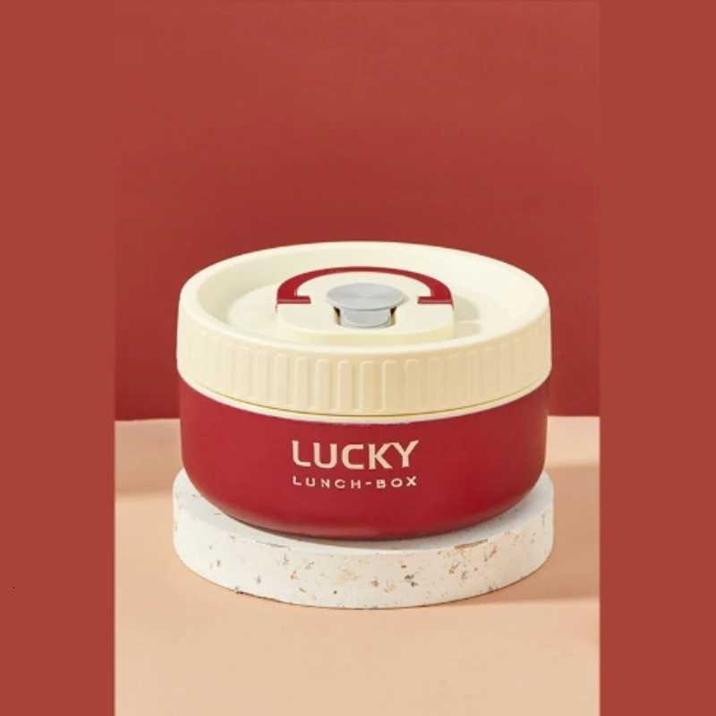 Portable sealed stainless steel insulated lunch box insulated tableware salad food container heated soup bowl microwave ovenM251121