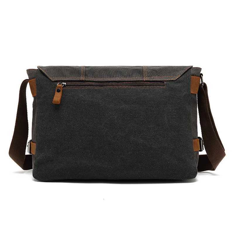 Fashion Scie Mens Vintage Canvas Messenger Bag Man Shoder Side Leather Sahel Bag Husband Briefcase Laptop Travel Cycling BagsK094 Y251121