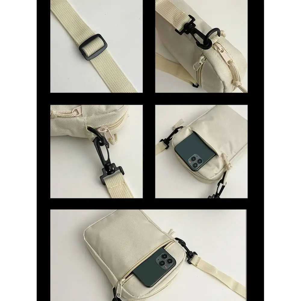 New Oxford Cloth Crossbody Bags Long Shoulder Strap Black White Khaki Shoulder Bag Minimalists Tote Bag Men WomenT251121
