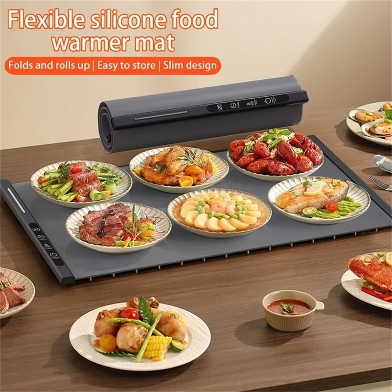 Electric Warming Tray Foldable Food Warmer Mat with 3 Tem Setting Fast Full Surface Heating Portable Electric Food Warming Tray 251115ww