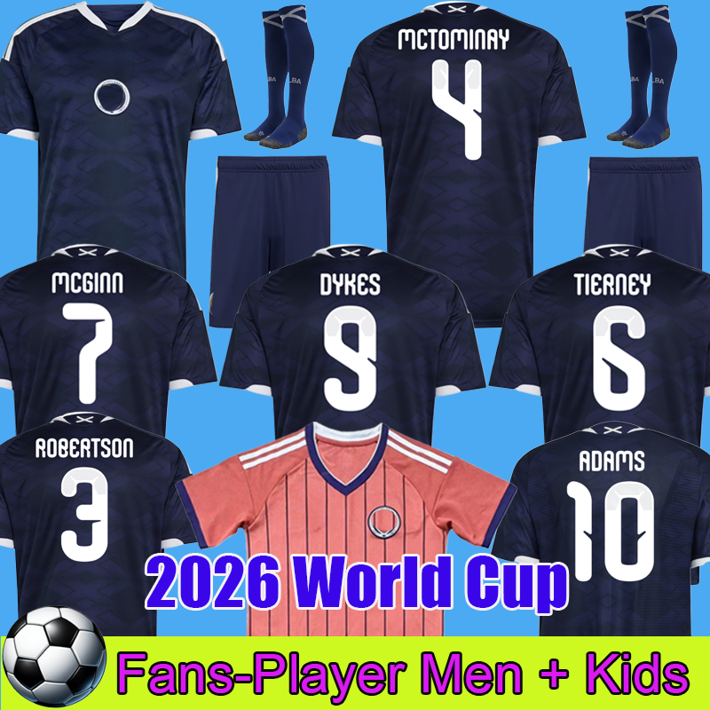 2026 World Cup scotland football shirt Soccer Jerseys ROBERTSON McTominay McGREGOR SHANKLAND MCGREGOR Homemaillot goalkeeper men kit kids uniforms training