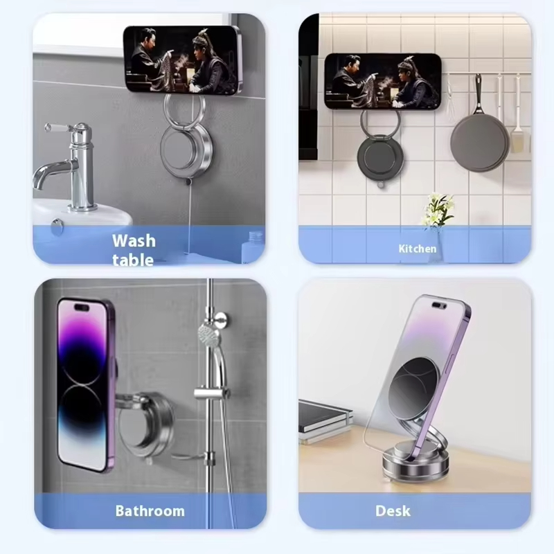 T28 Strong Magnetic Vacuum Suction Car Phone Holder Hands Free Double Sided Phone Mount Holder for All Phones